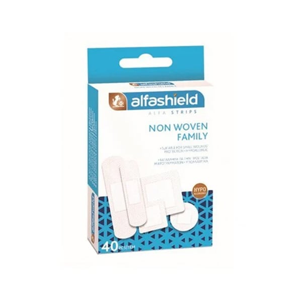 Φωτογραφία προϊόντος: ALFASHIED ALFASHIELD Non Woven Family Strips Αυτοκόλλητα Επιθέματα Σε 5 Μεγέθη, 40τεμ