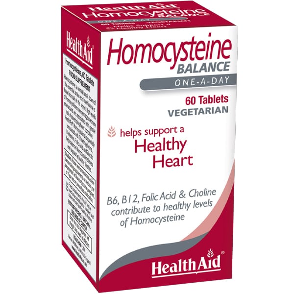 Φωτογραφία προϊόντος: HEALTH AID Homocysteine Balance, Εξισορρόπηση Των Επιπέδων Ομοκυστεΐνης Στο Αίμα, 60tabs
