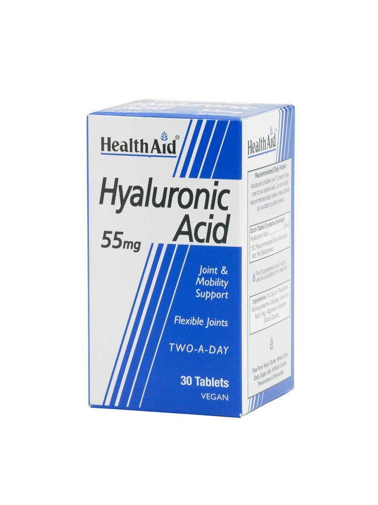 Φωτογραφία προϊόντος: HEALTH AID Hyaluronic Acid 55mg, 30 tabs