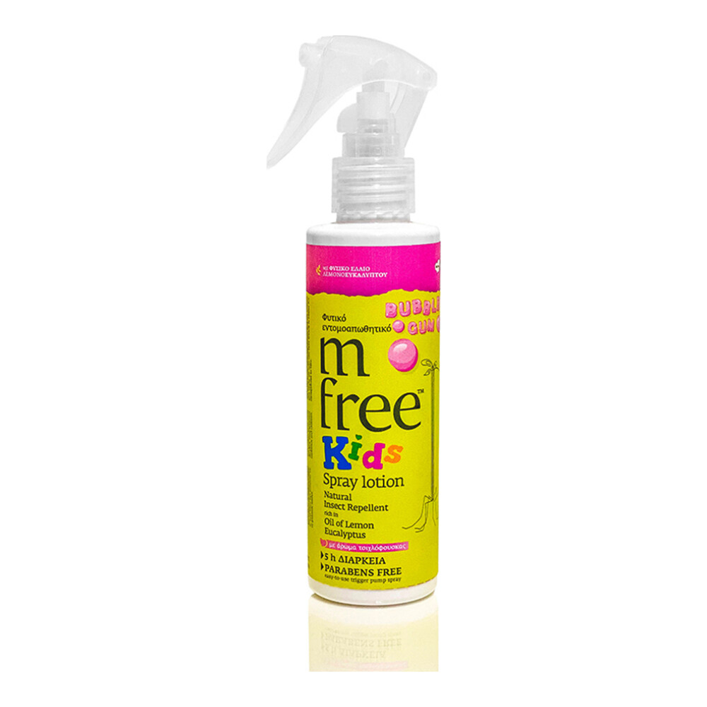 Φωτογραφία προϊόντος: M-FREE M-Free kids Spray Lotion Φυτικό Εντομοαπωθητικό Bubble Gum 125ml (MPN 146182)