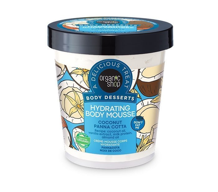 Φωτογραφία προϊόντος: ORGANIC SHOP Body Desserts Coconut Panna Cotta, Ενυδατική Μους Σώματος, 450 ml