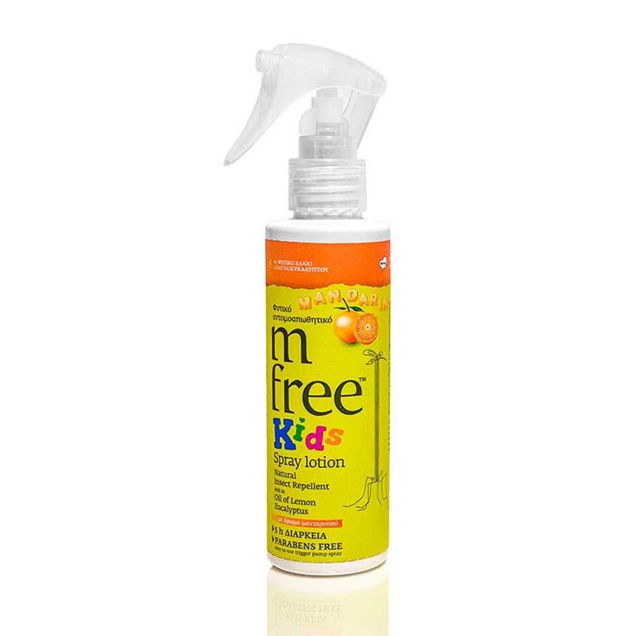 Φωτογραφία προϊόντος: M-Free kids Spray Lotion Φυτικό Εντομοαπωθητικό Mandarin 125ml