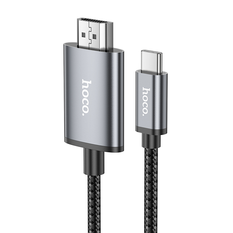 Φωτογραφία προϊόντος: Καλώδιο Hoco UA27 Type-C σε HDMI 4K 30Hz Braided Μαύρο 2m