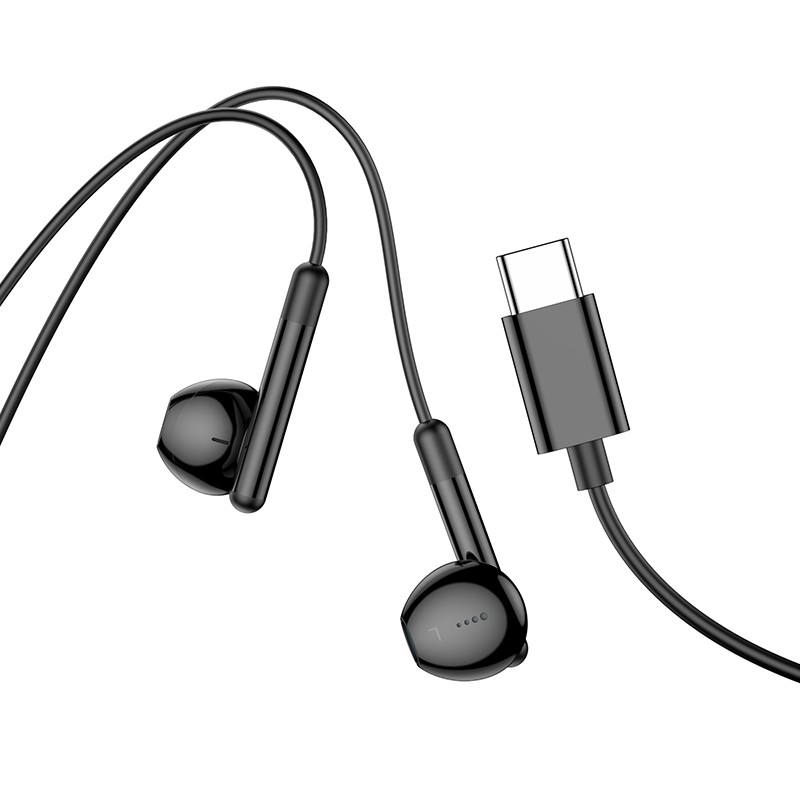 Φωτογραφία προϊόντος: Hands Free Hoco M93 Earphones Stereo USB-C Συμβατά με Όλες τις Συσκευές USB-C Μαύρο 1.2m