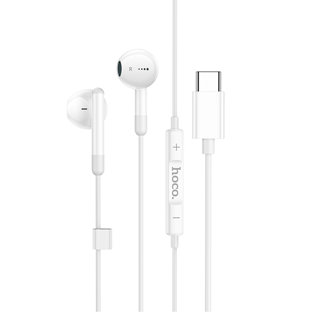 Φωτογραφία προϊόντος: Hands Free Hoco M93 Earphones Stereo USB-C Συμβατά με Όλες τις Συσκευές USB-C Άσπρο 1.2μ