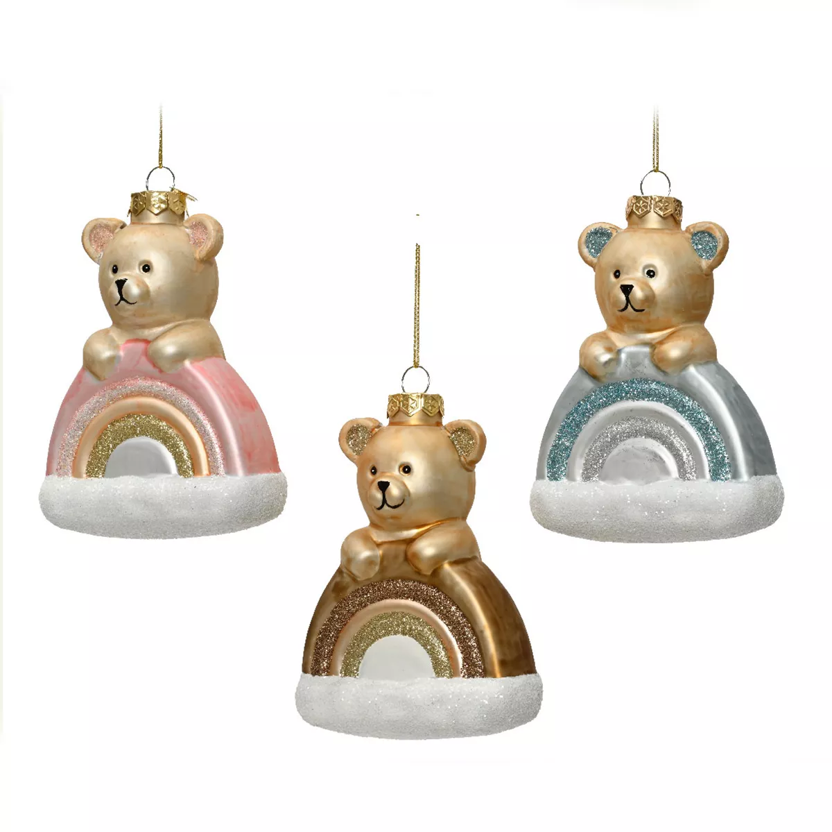 Φωτογραφία προϊόντος: Beauty Home Στολίδι Rainbow Αρκουδάκι 11.3 x 8.3 x 13.5 cm (Μπεζ)