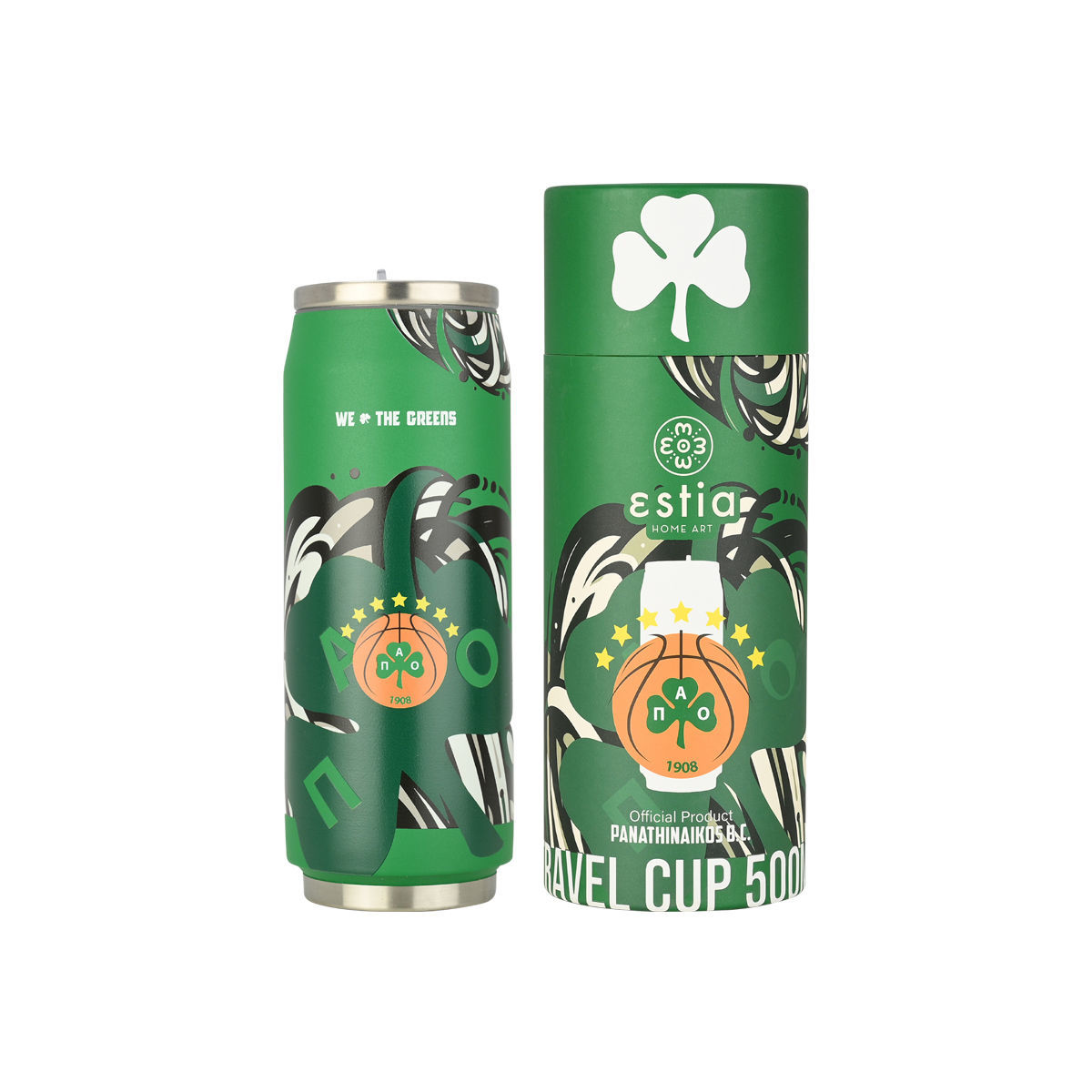 Φωτογραφία προϊόντος: ESTIA HOME ESTIA ΘΕΡΜΟΣ TRAVEL CUP PANATHINAIKOS BC EDITION WE THE GREENS 500ml