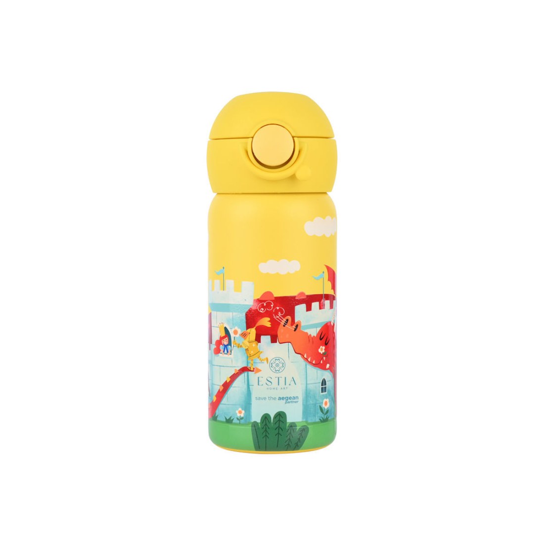 Φωτογραφία προϊόντος: ESTIA HOME ESTIA ΘΕΡΜΟΣ ΠΑΙΔΙΚΟ WONDER BOTTLE SAVE THE AEGEAN 350ml FORTRESS DRAGON