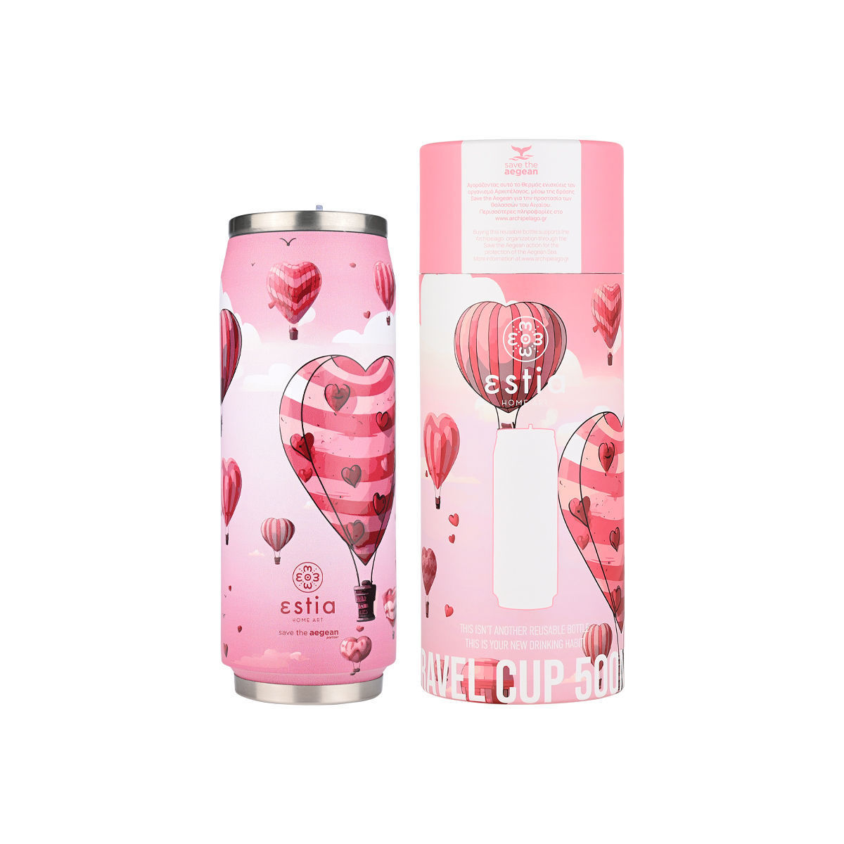 Φωτογραφία προϊόντος: ESTIA HOME ESTIA ΘΕΡΜΟΣ TRAVEL CUP SAVE THE AEGEAN 500ml LOVE ASCEND