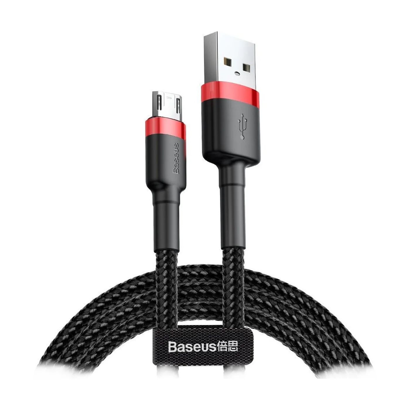 Φωτογραφία προϊόντος: Baseus Cafule Braided Καλώδιο USB-A σε Micro USB - Μαύρο/Κόκκινο, 2m