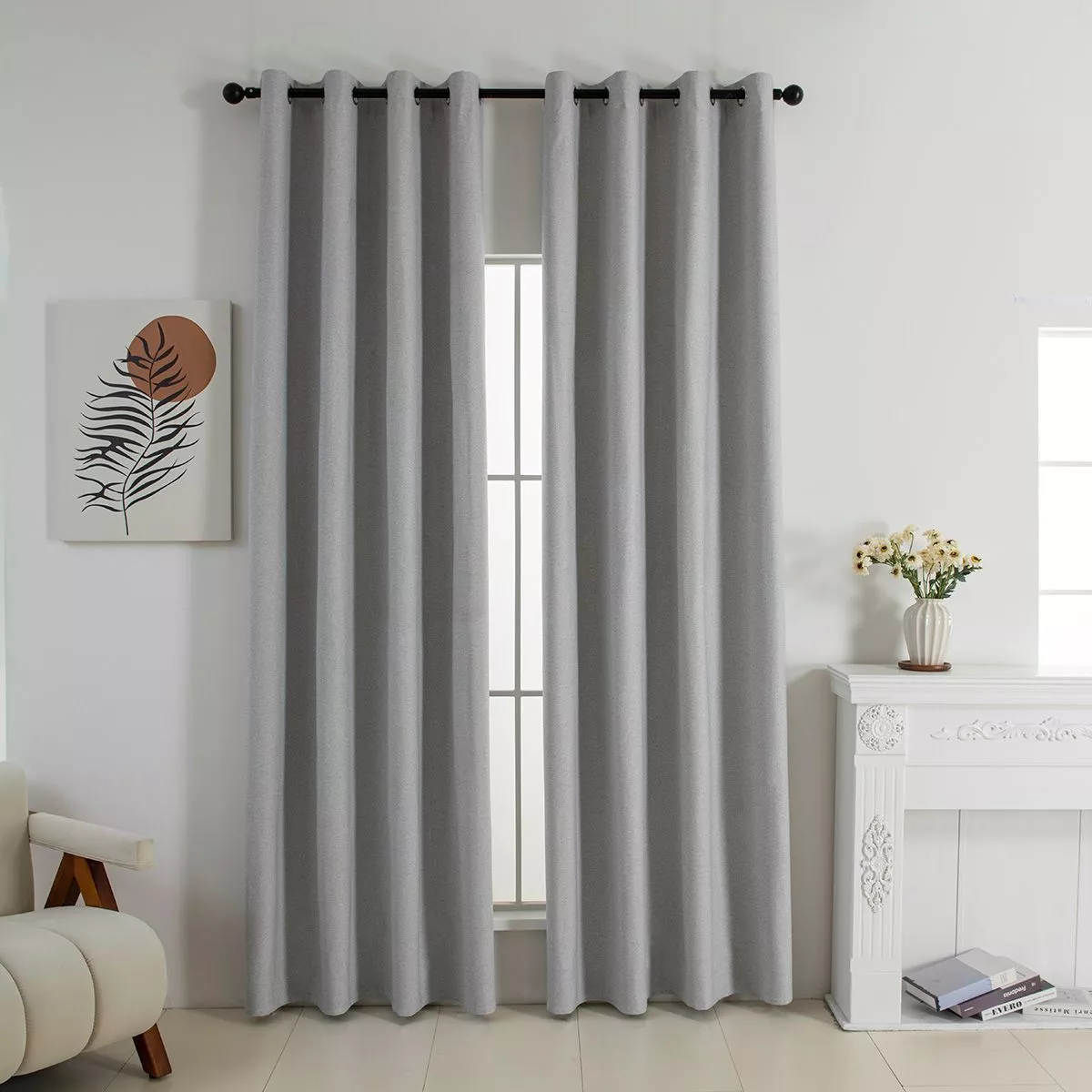 Φωτογραφία προϊόντος: Beauty Home Κουρτίνα Full Blackout σκίασης με 8 κρίκους Elite Art 8392 Light Grey-Νο3 140x270 Ασημί