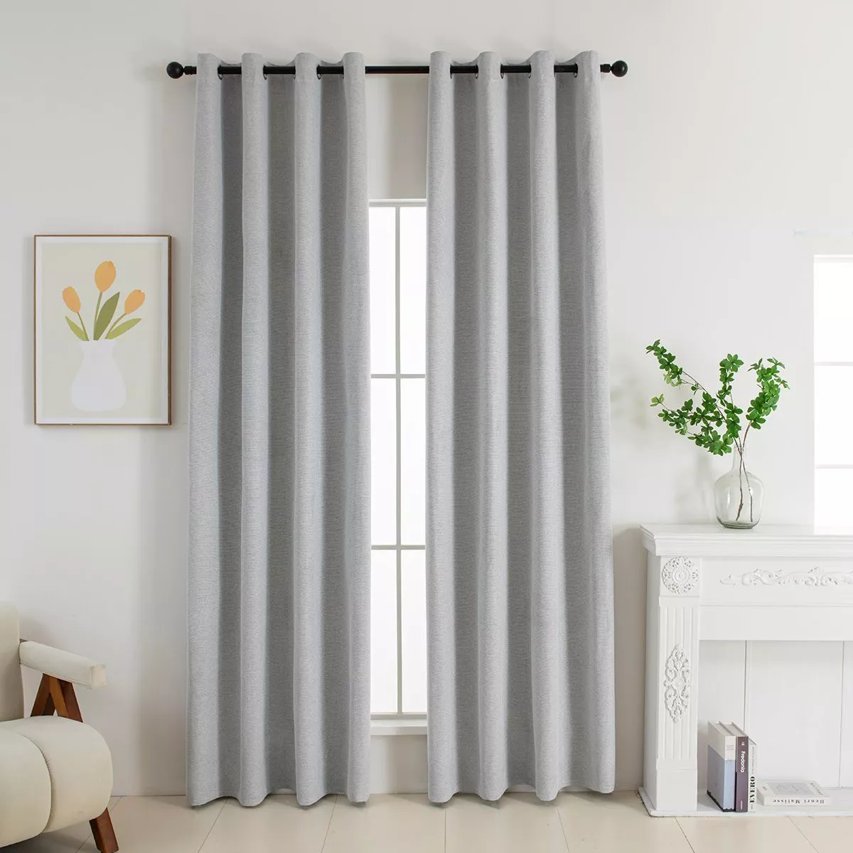 Φωτογραφία προϊόντος: Beauty Home Κουρτίνα Full Blackout σκίασης με 8 κρίκους Elite Art 8392 Silver-Νο4 140x270 Γκρι