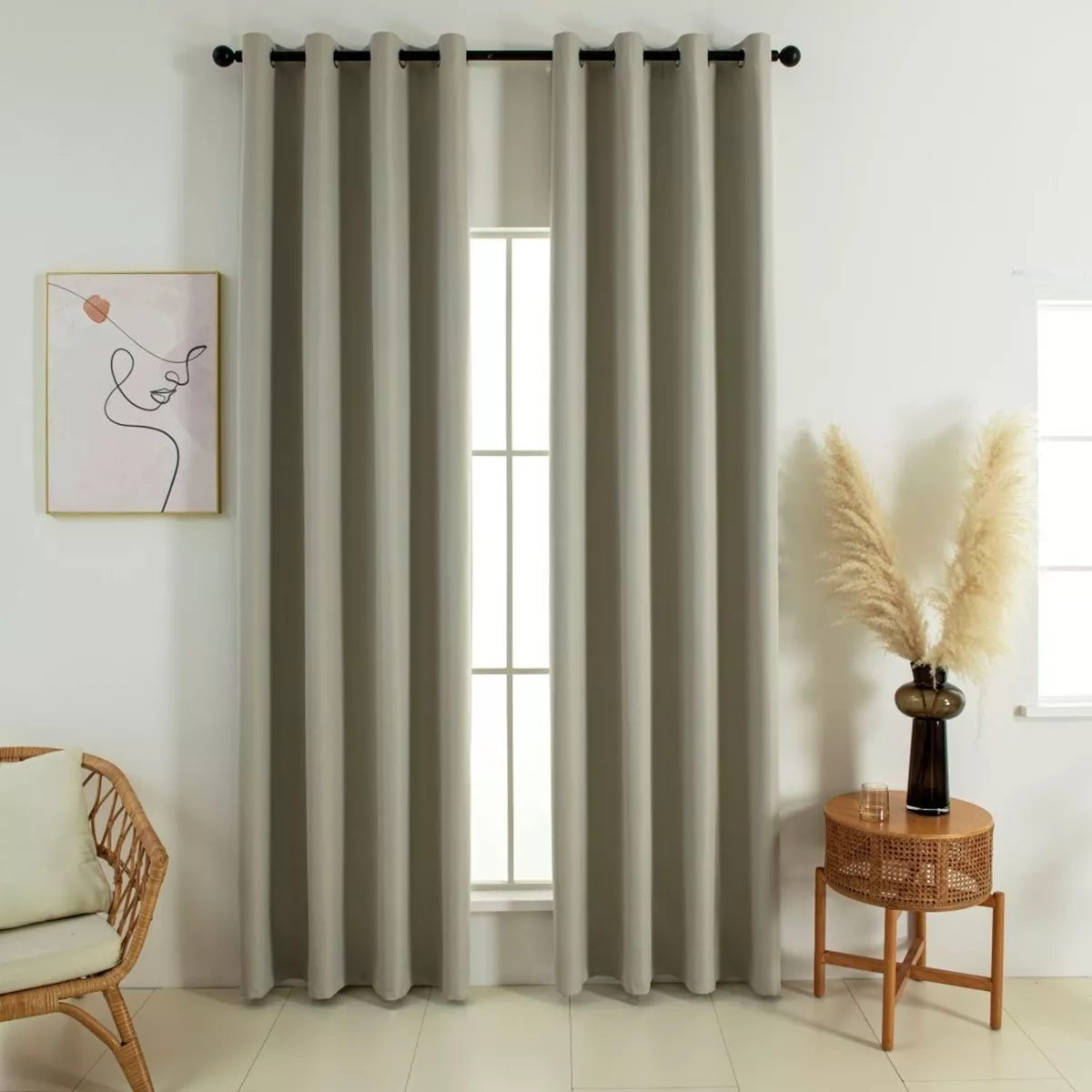 Φωτογραφία προϊόντος: Beauty Home Κουρτίνα Full Blackout σκίασης με 8 κρίκους Soft Art 8391 Dark Beige-3 140x270 Σκούρο Μπεζ