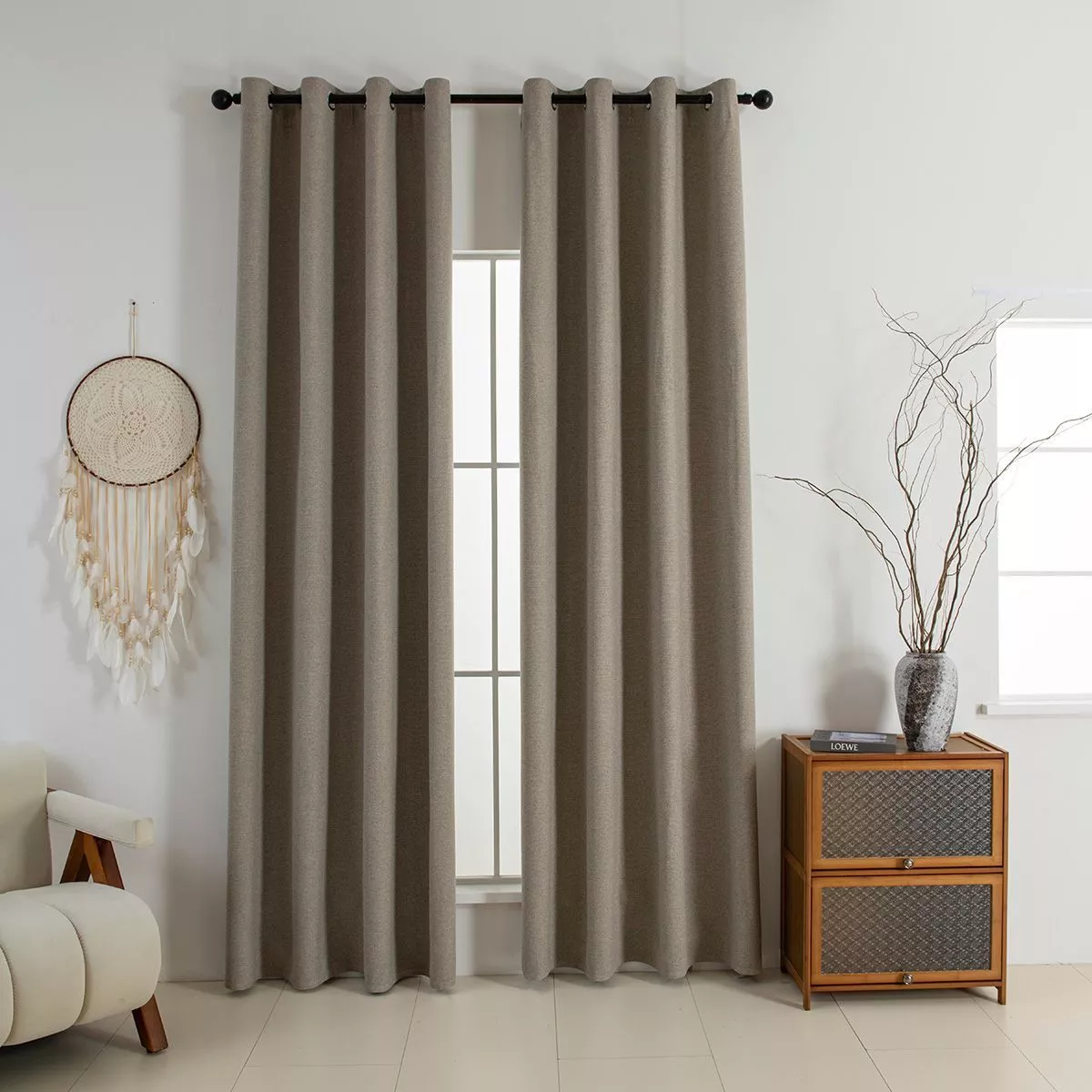 Φωτογραφία προϊόντος: Beauty Home Κουρτίνα Full Blackout σκίασης με 8 κρίκους Elite Art 8392 Beige-Νο5 140x270 Μπεζ