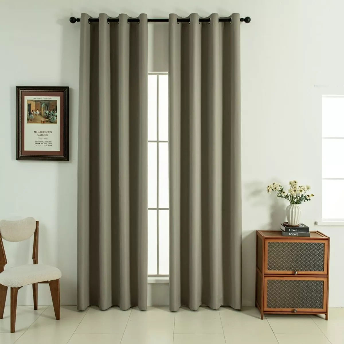Φωτογραφία προϊόντος: Beauty Home Κουρτίνα Full Blackout σκίασης με 8 κρίκους Soft Art 8391 Light Beige-C3 140x270 Μπεζ