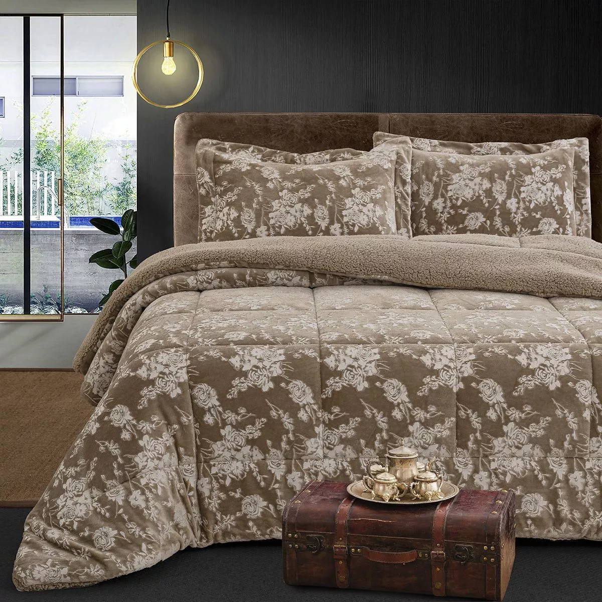 Φωτογραφία προϊόντος: Beauty Home Κουβερτοπάπλωμα king size Art 12672 240x260 Μπεζ