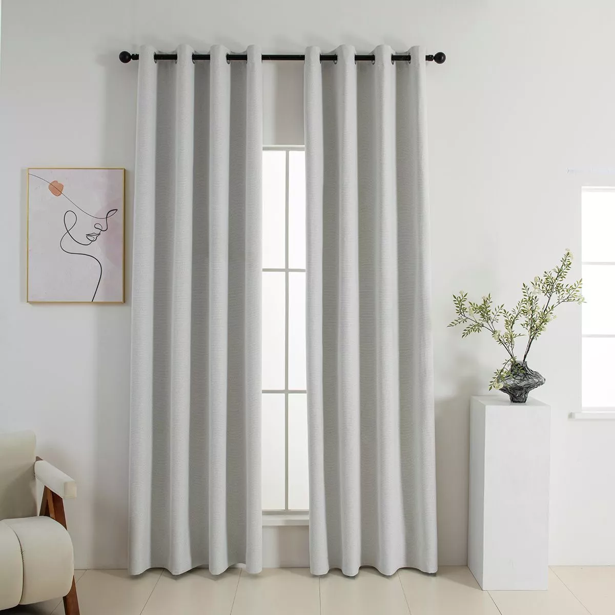 Φωτογραφία προϊόντος: Beauty Home Κουρτίνα Full Blackout σκίασης με 8 κρίκους Elite Art 8392 Ice-No1 140x270 Πάγου