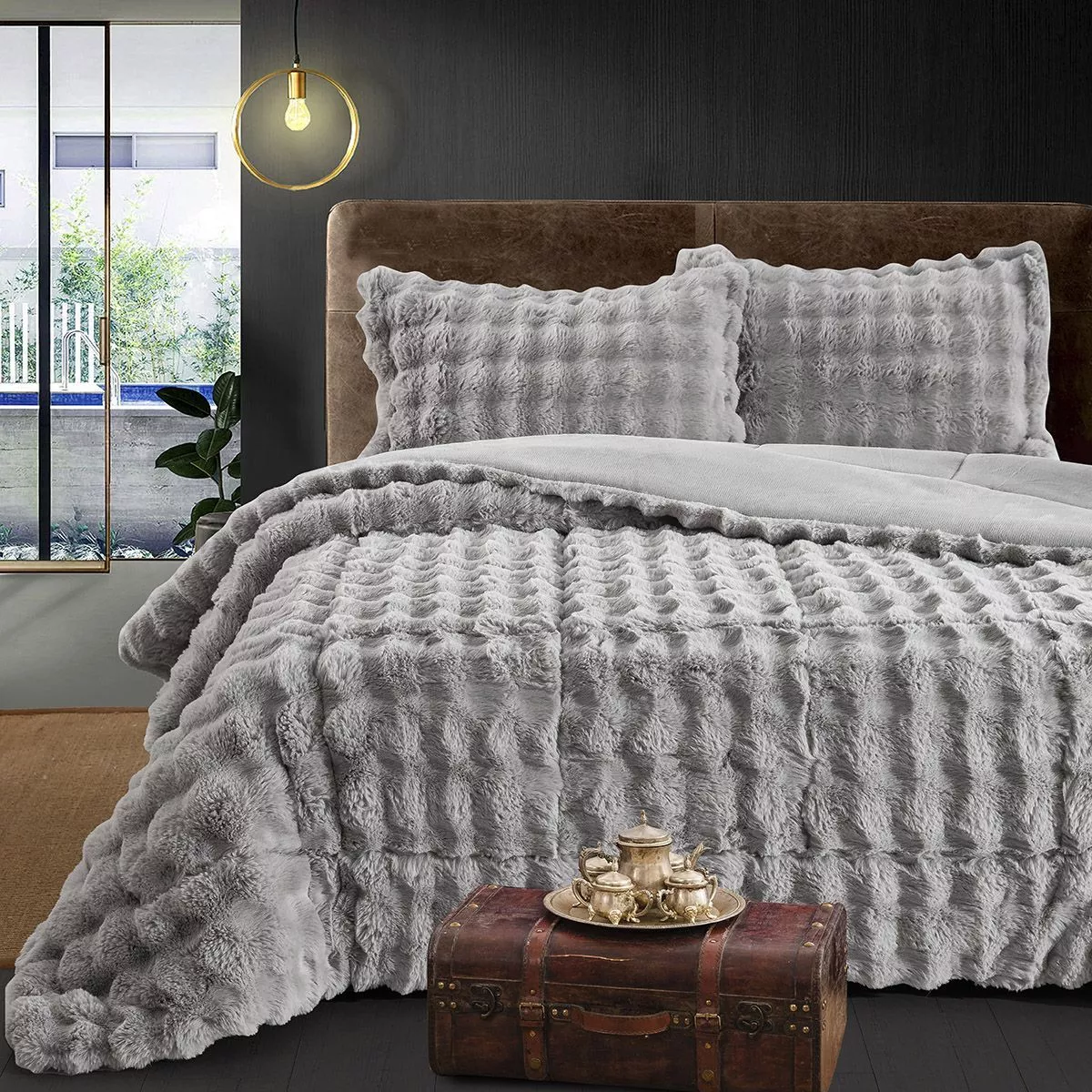 Φωτογραφία προϊόντος: Beauty Home Κουβερτοπάπλωμα king size Art 12662 240x260 Γκρι