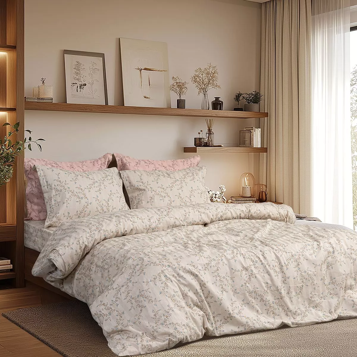 Φωτογραφία προϊόντος: Beauty Home Σετ σεντόνια υπέρδιπλα με λάστιχο Art 12215 Nova 100% Βαμβακοσατέν 300tc 170x200+30 Άμμου