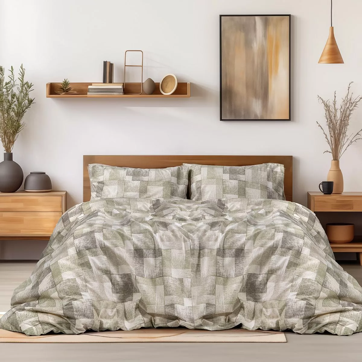 Φωτογραφία προϊόντος: Beauty Home Σετ παπλωματοθήκη φανελένια μονή Degas Art 12337 160x240 Πράσινο