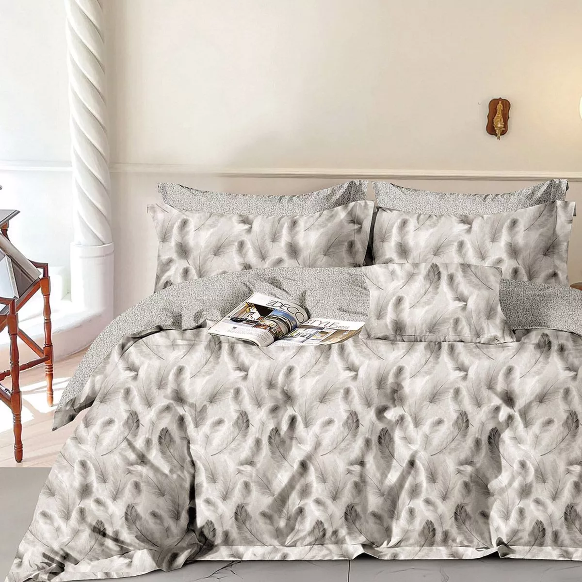 Φωτογραφία προϊόντος: Beauty Home Σετ κουβερλί υπέρδιπλο Art 12280 Aphrodite 220x240 Μπεζ