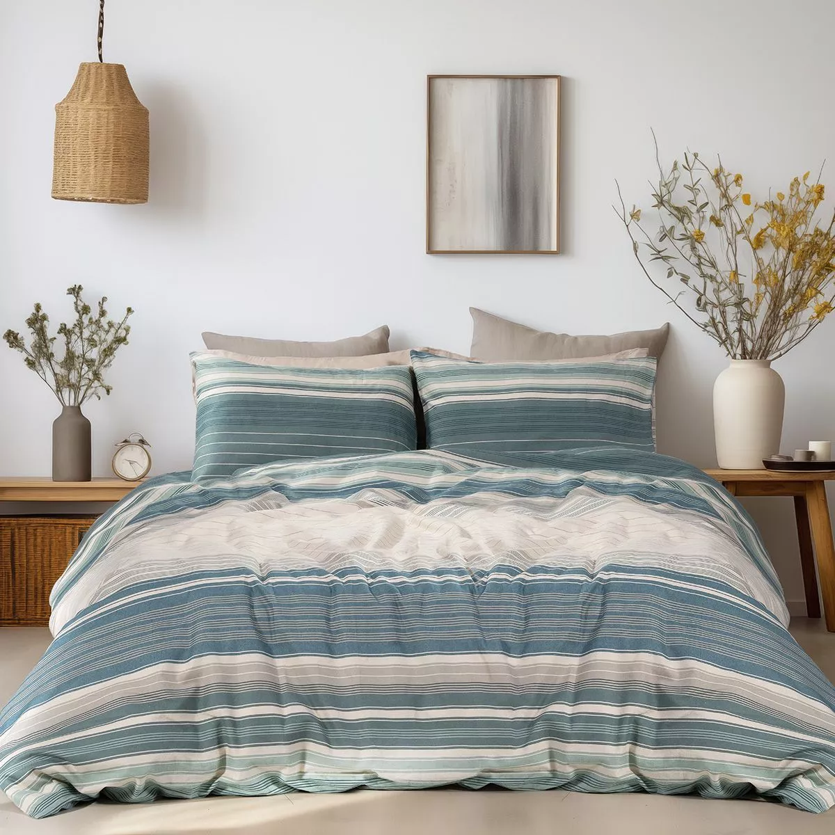 Φωτογραφία προϊόντος: Beauty Home Σετ παπλωματοθήκη φανελένια υπέρδιπλη Monet Art 12331 230x250 Πράσινο