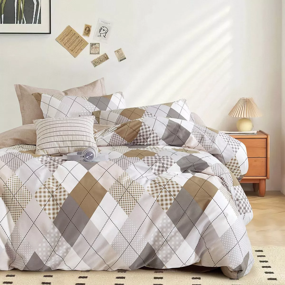Φωτογραφία προϊόντος: Beauty Home Σετ σεντόνια υπέρδιπλα με λάστιχο Art 12276 Anna 165x200+30 Γκρι,Μπεζ
