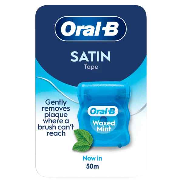Φωτογραφία προϊόντος: ORAL B Oral-B Satin Floss Οδοντικό Νήμα Κηρωμένο, Γεύση Μέντας 50m