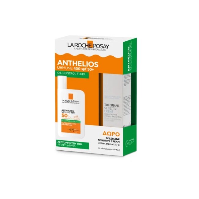 Φωτογραφία προϊόντος: La Roche Posay La Roche-Posay Set Anthelios UVMune 400 Oil Control Fluid SPF50+ 50ml & Δώρο Toleriane Sensitive Cream 15ml