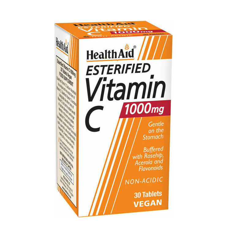 Φωτογραφία προϊόντος: HEALTH AID Esterified Vitamin C 1000mg Βιταμίνη C με Μορφή Ασκορβικού Ασβεστίου, 30tabs