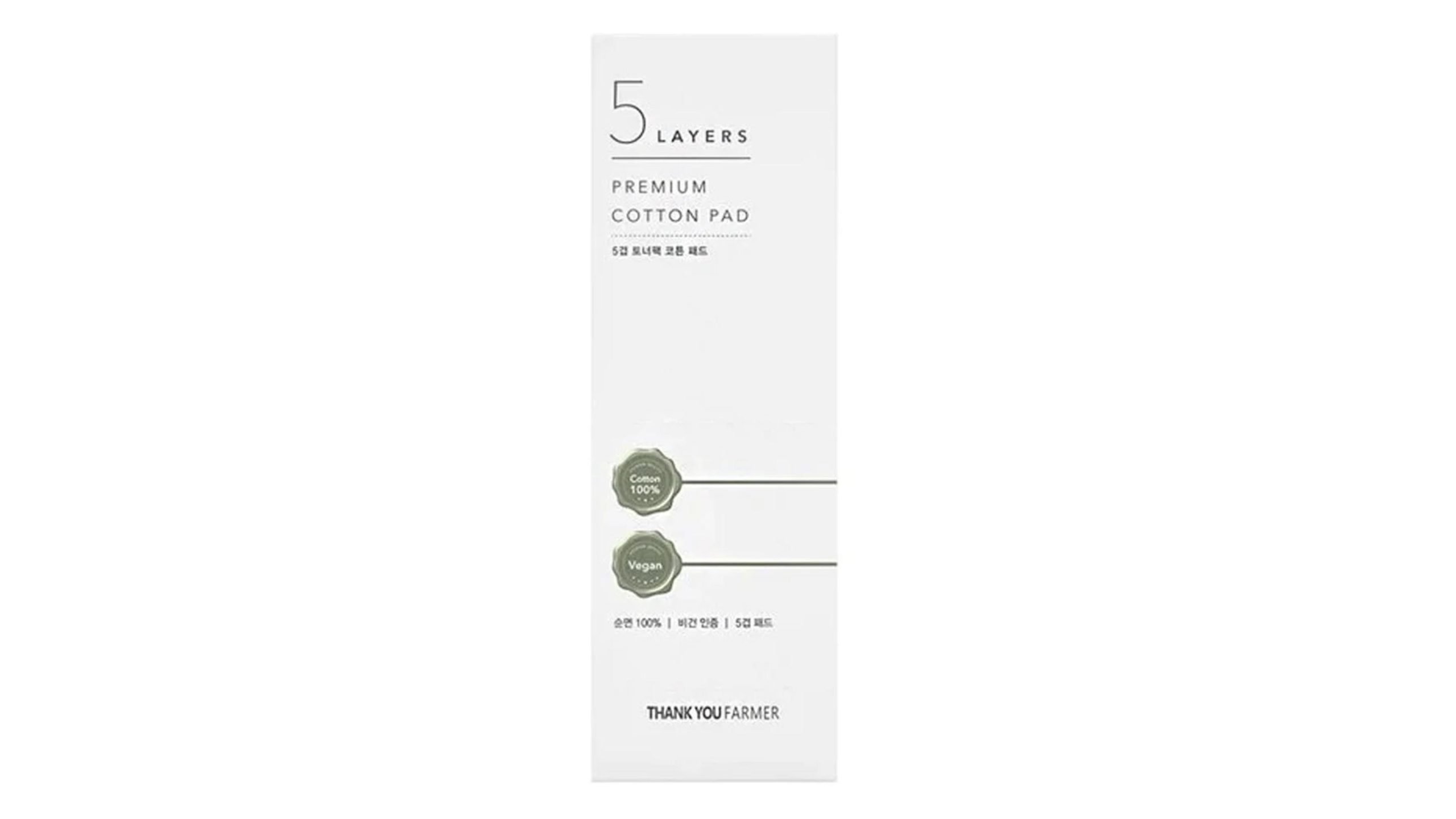 Φωτογραφία προϊόντος: THANK YOU FARMER 5 Layers Premium Cotton Pad Βαμβάκι Ντεμακιγιάζ Διπλής Όψης, 80τεμ