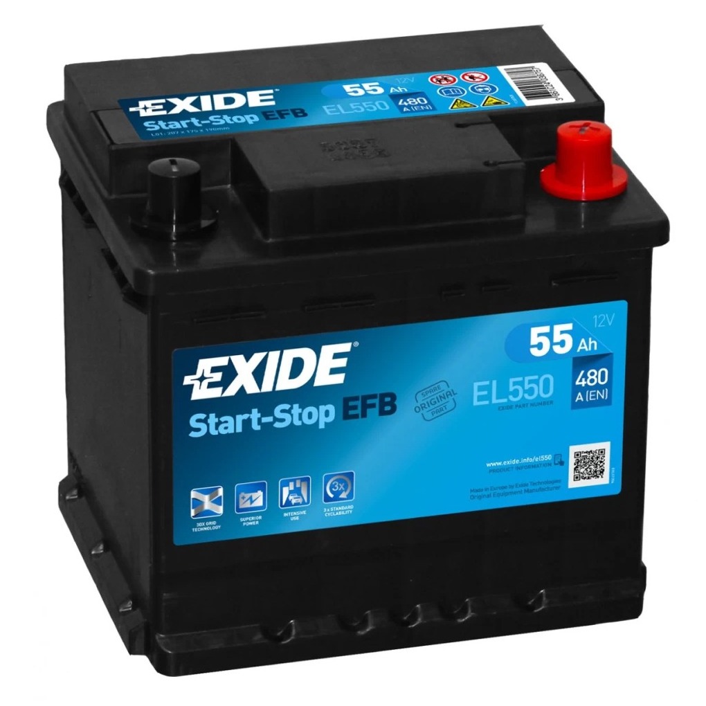 Φωτογραφία προϊόντος: Μπαταρία EXIDE EFB Start & Stop EL550 12V 55Ah 480CCA A(EN)