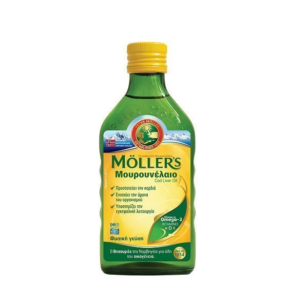Φωτογραφία προϊόντος: Mollers Moller's Μουρουνέλαιο Με Φυσική Γεύση 250ml