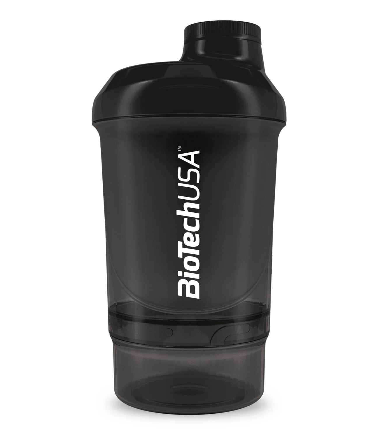 Φωτογραφία προϊόντος: BioTechUSA Shaker Wave+ Nano 300ml (+150ml) black-smoked (24030300)