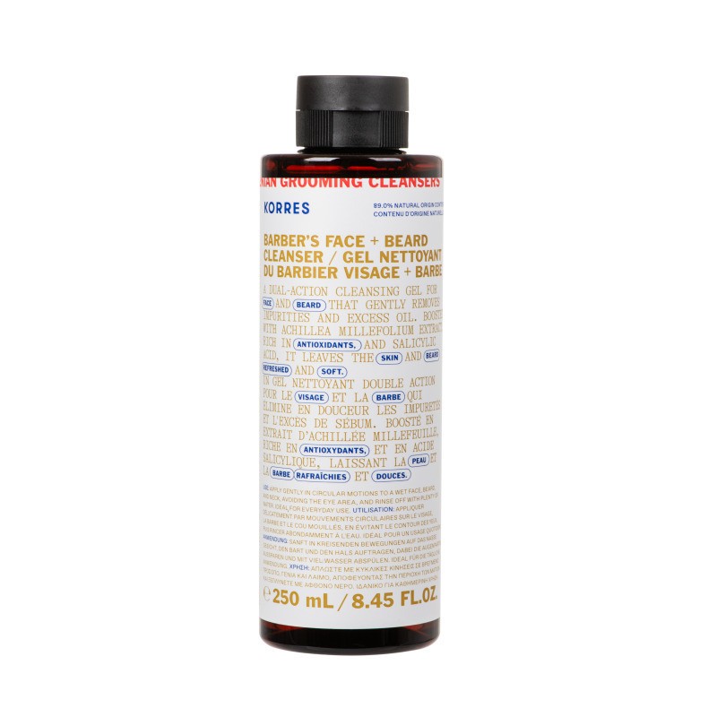 Φωτογραφία προϊόντος: Korres Athenian Grooming Δροσιστικό Gel Καθαρισμού για Πρόσωπο + Γένια 250ml