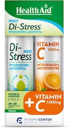 Φωτογραφία προϊόντος: HEALTH AID Promo Fizzy Di-Stress, 20eff.tabs & Vitamin C 1000mg, 20eff.tabs