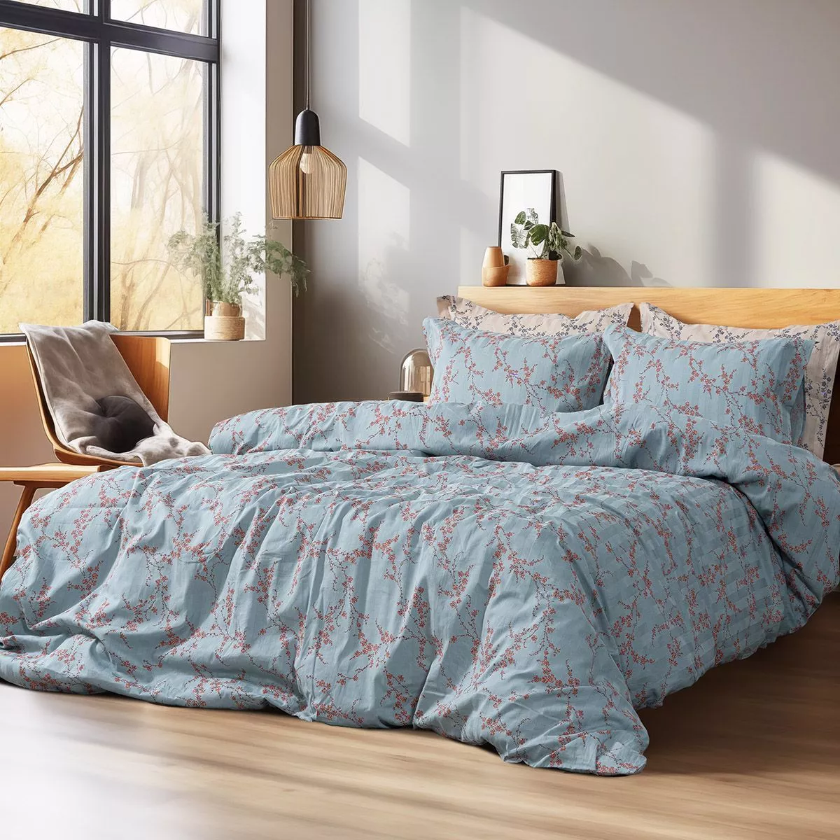 Φωτογραφία προϊόντος: Beauty Home Σετ σεντόνια υπέρδιπλα με λάστιχο Art 12211 Emerald 100% Βαμβακοσατέν 300tc 170x200+30 Σιέλ