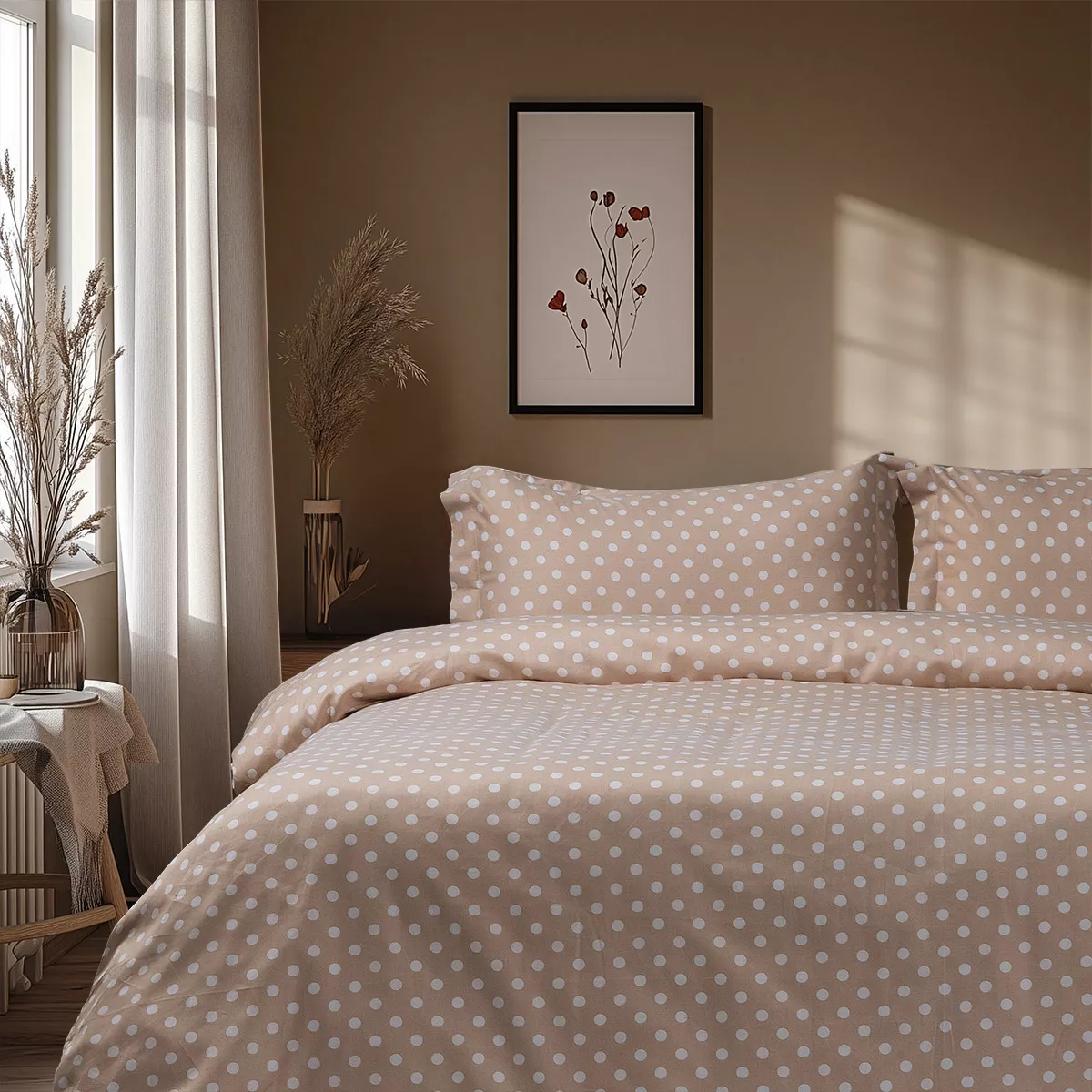 Φωτογραφία προϊόντος: Beauty Home Σετ σεντόνια υπέρδιπλα Art 10101 Fancy 240x260 Μπεζ