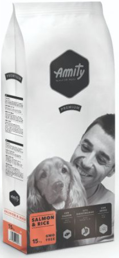 Φωτογραφία προϊόντος: Amity Premium για ενήλικους σκύλους με ευαισθησίες του δέρματος & τριχόπτωσης σολομό και ρύζι 15kg Amity pet food (8436538940822)