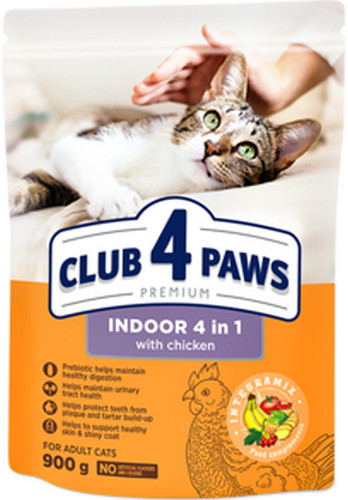 Φωτογραφία προϊόντος: Kormotech Club 4 Paws Πλήρης ξηρή τροφή για γάτες που ζουν μέσα στο σπίτι με κοτόπουλο 2kg KORMOTECH (4820215368780)