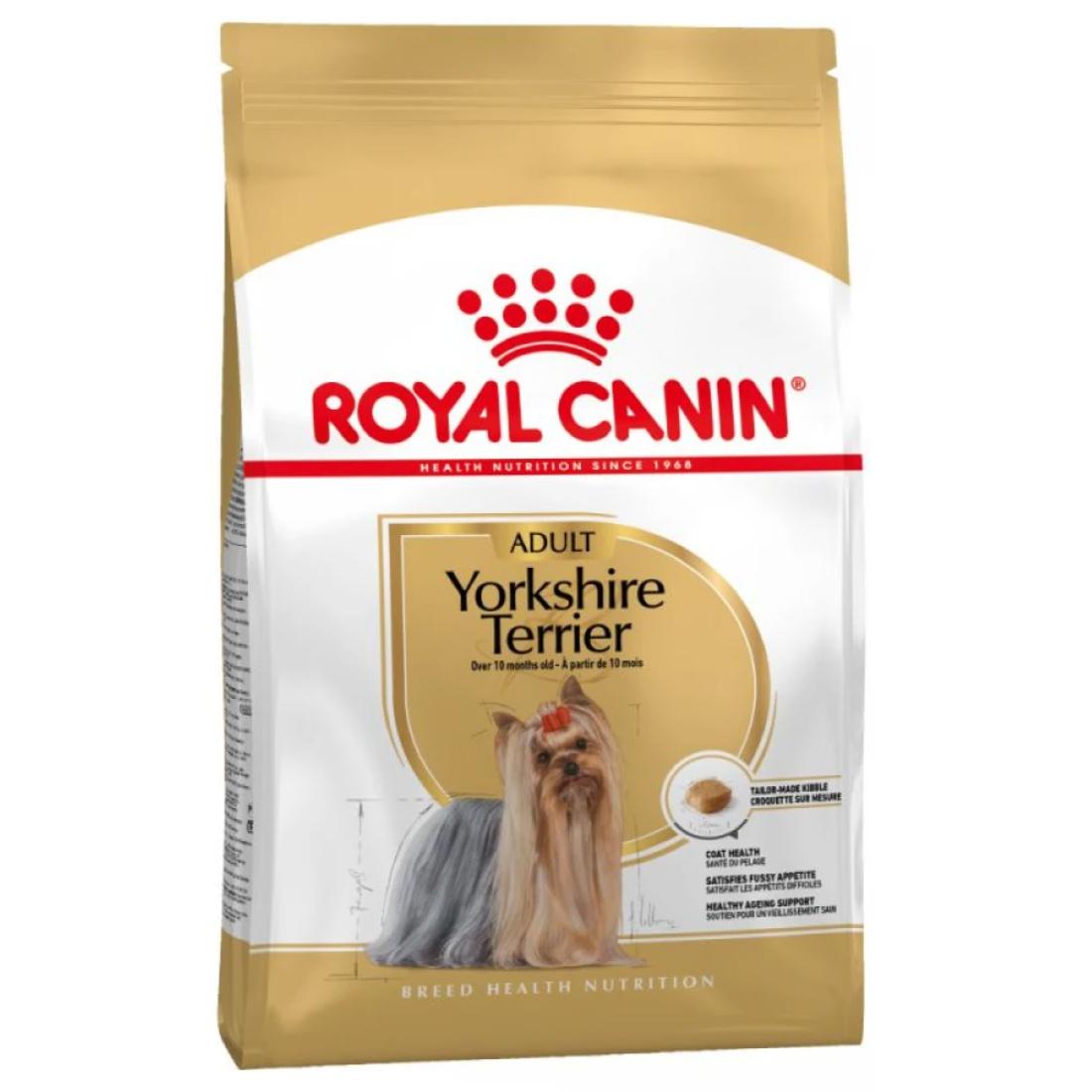 Φωτογραφία προϊόντος: Royal Canin Πλήρης τροφή για κουτάβια φυλής Yorkshire Terrier - μέχρι 10 μηνών ενήλικους σκύλους - Πάνω των 3kg ROYAL CANIN (3182550799768)