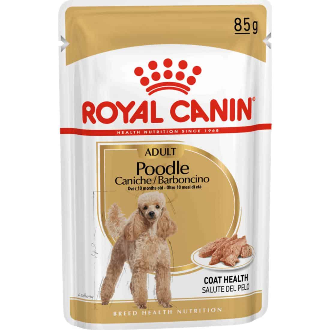 Φωτογραφία προϊόντος: Royal Canin Πλήρης τροφή για ενήλικες και ώριμους σκύλους φυλής Poodle - Άνω των 10 μηνών - 85g ROYAL CANIN (9003579001653)