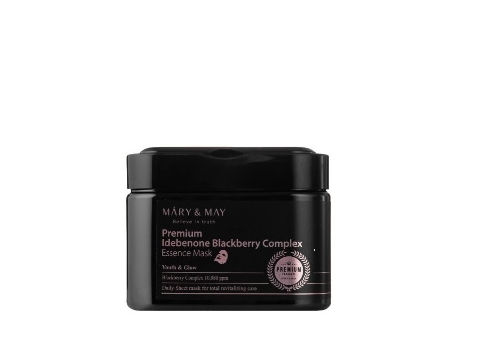 Φωτογραφία προϊόντος: ΟΕΜ MARY+MAY Premium Idebenone Blackberry Complex Essence Face Mask για αντιγήρανση και ενυδάτωση 20 τεμ.