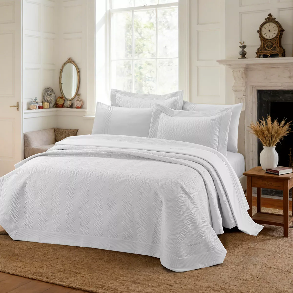 Φωτογραφία προϊόντος: Beauty Home Σετ κουβερλί υπέρδιπλο 3τμχ Promise Art 12499 230x250 Λευκό