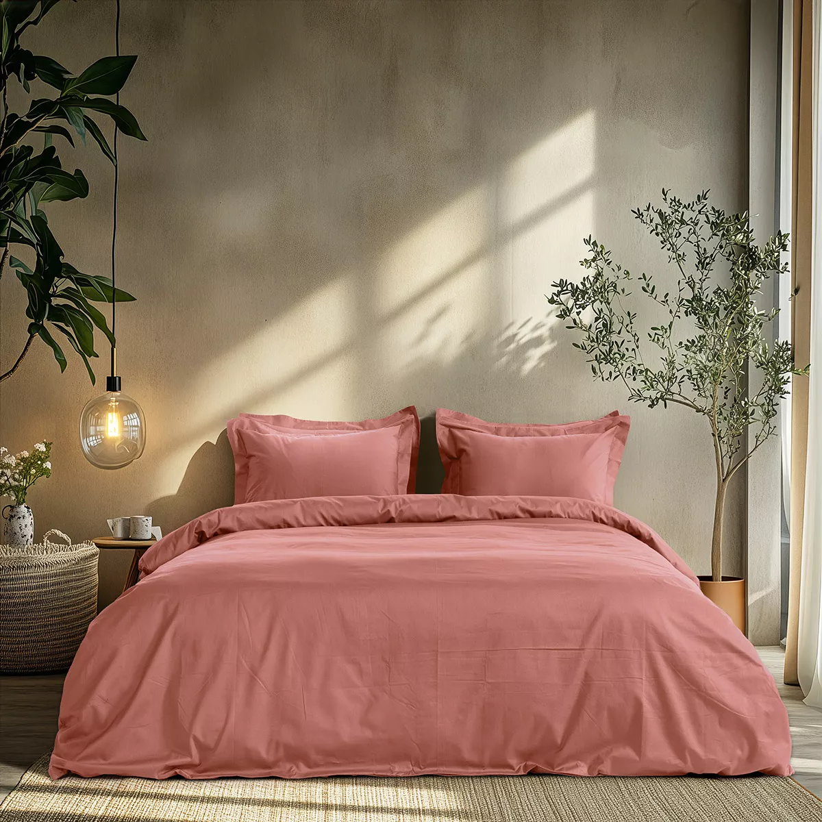 Φωτογραφία προϊόντος: Beauty Home Σετ παπλωματοθήκη υπέρδιπλη Art 1700 Harmony 230x250 Σάπιο μήλο