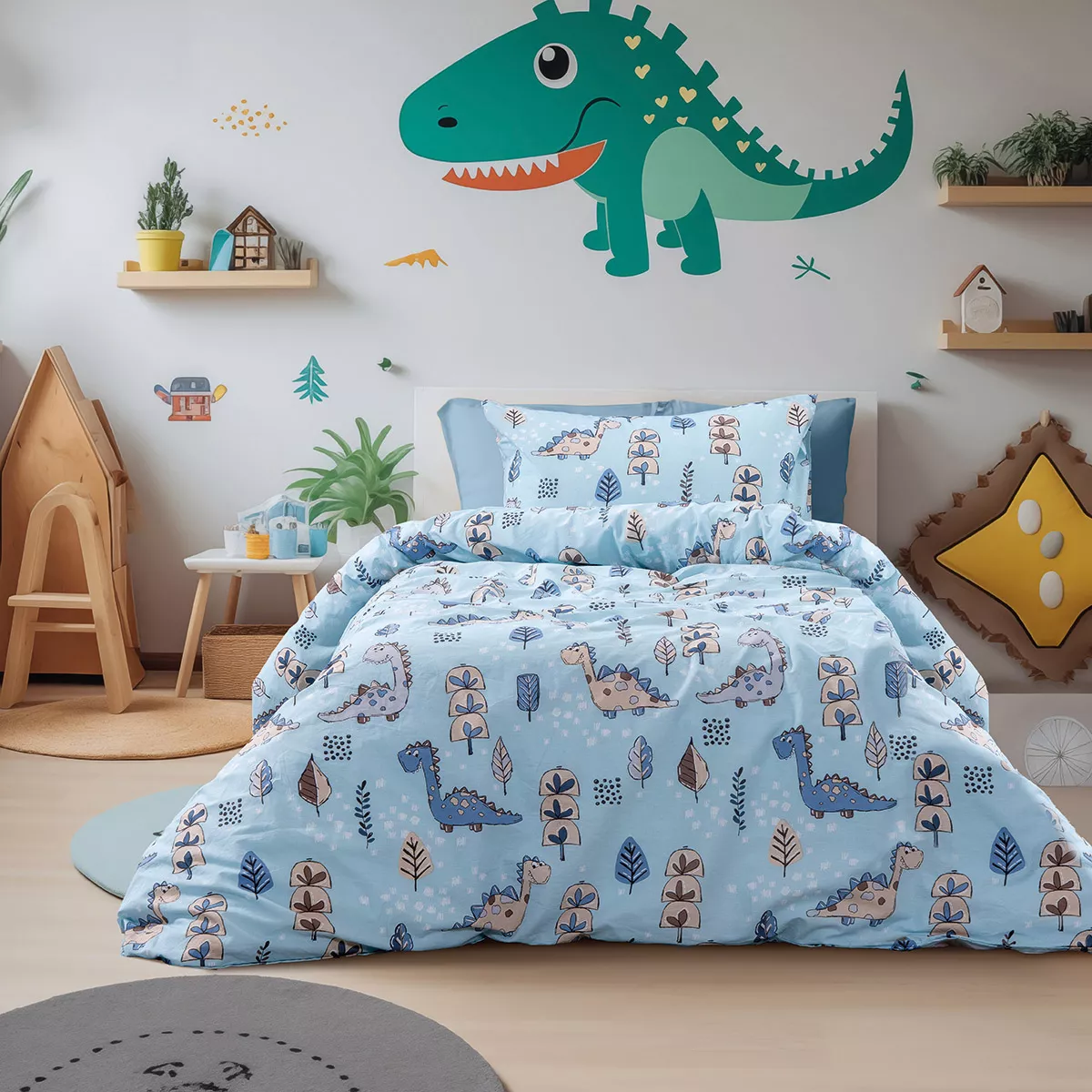Φωτογραφία προϊόντος: Beauty Home Σετ παπλωματοθήκη μονή Candy Art 6325 170x250 Σιέλ