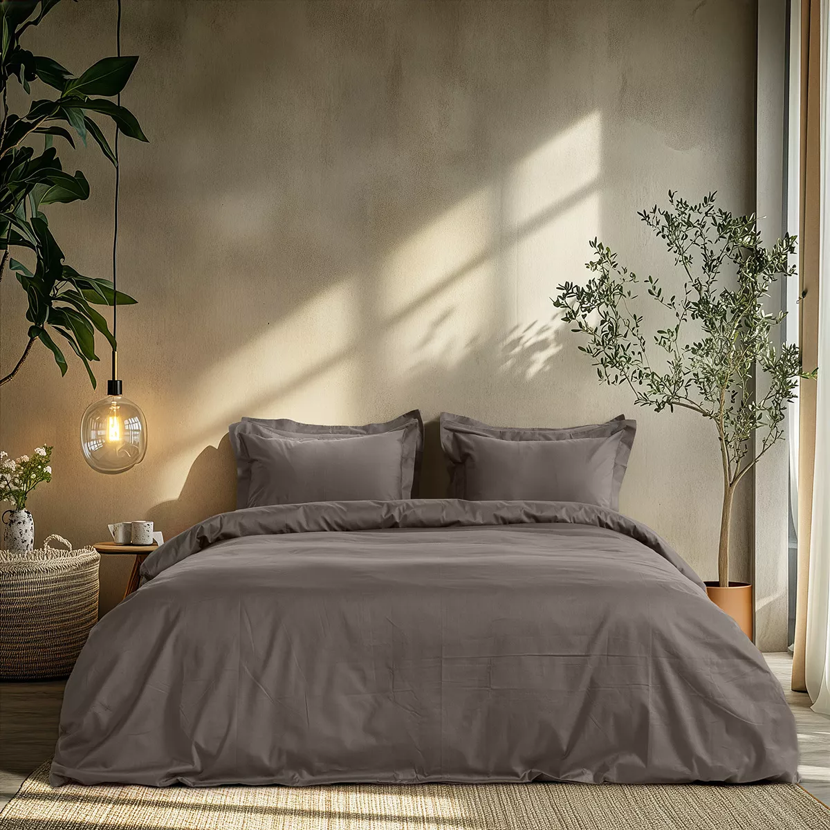Φωτογραφία προϊόντος: Beauty Home Σετ παπλωματοθήκη υπέρδιπλη Art 1700 Harmony 230x250 Γκρι