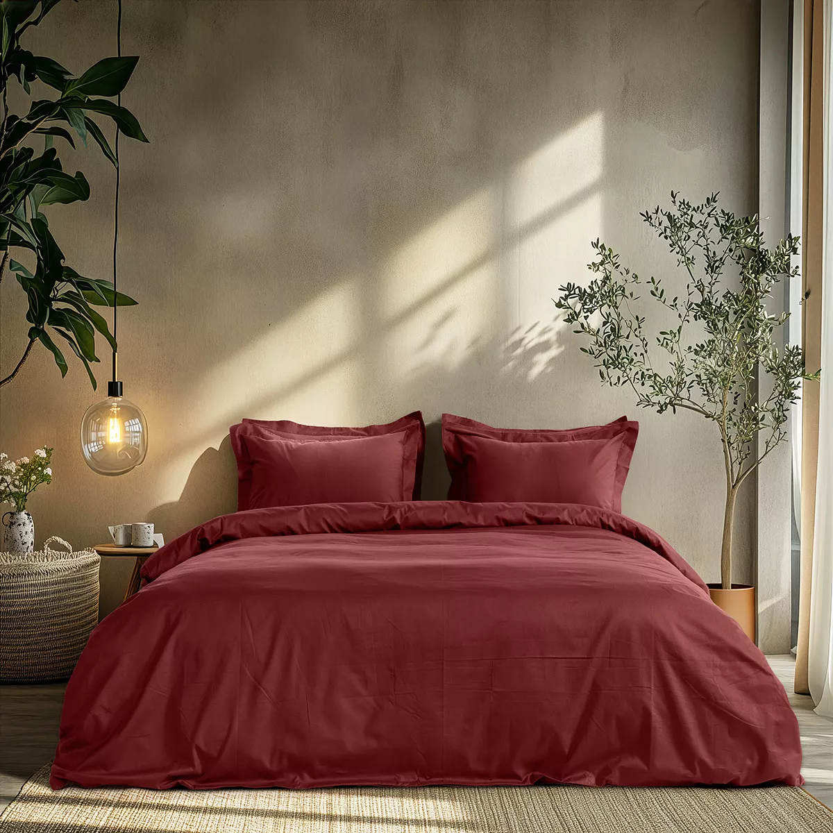 Φωτογραφία προϊόντος: Beauty Home Σετ σεντόνια διπλά Art 1700 Harmony 200x270 Μπορντό