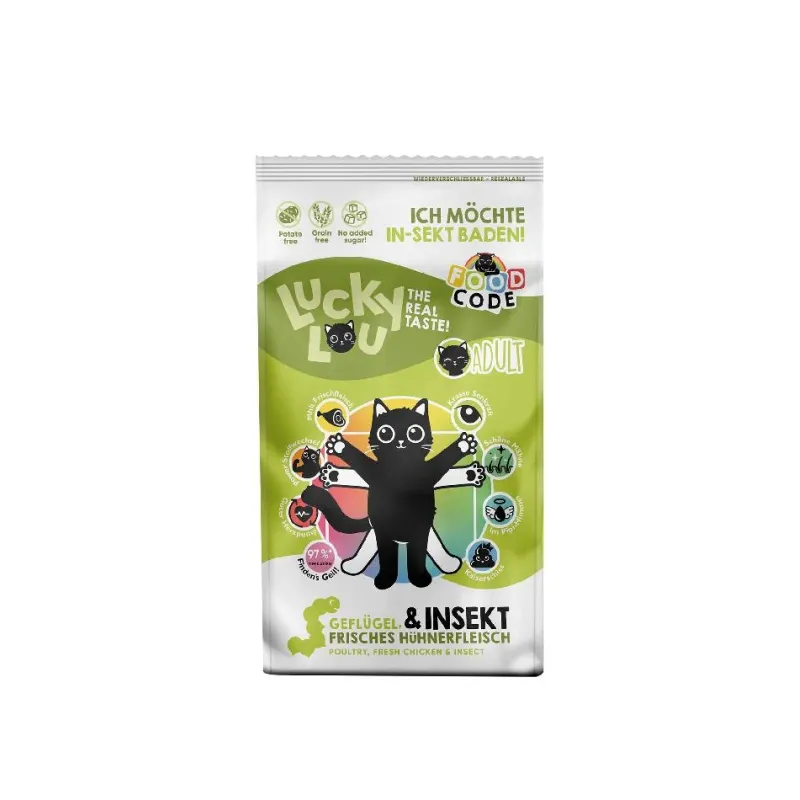 Φωτογραφία προϊόντος: Lucky Lou Food Code Adult Πουλερικά, Φρ. Κοτ/λο & Έντομα 340 gr
