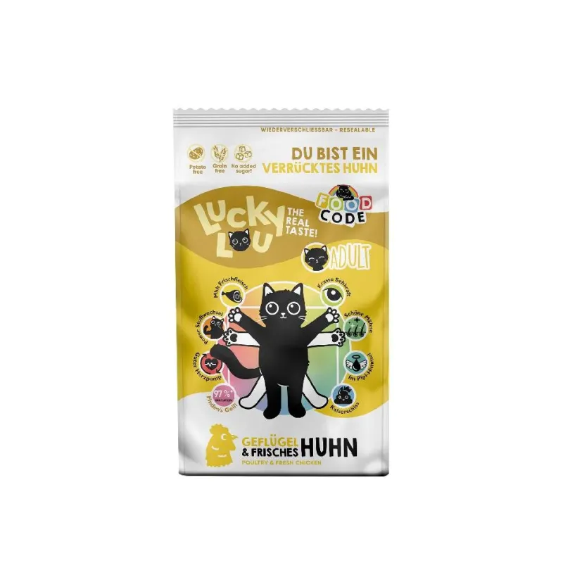 Φωτογραφία προϊόντος: Lucky Lou Food Code Adult Πουλερικά & Φρέσκο Κοτόπουλο 340 gr